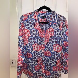Talbots flower button down. Size L